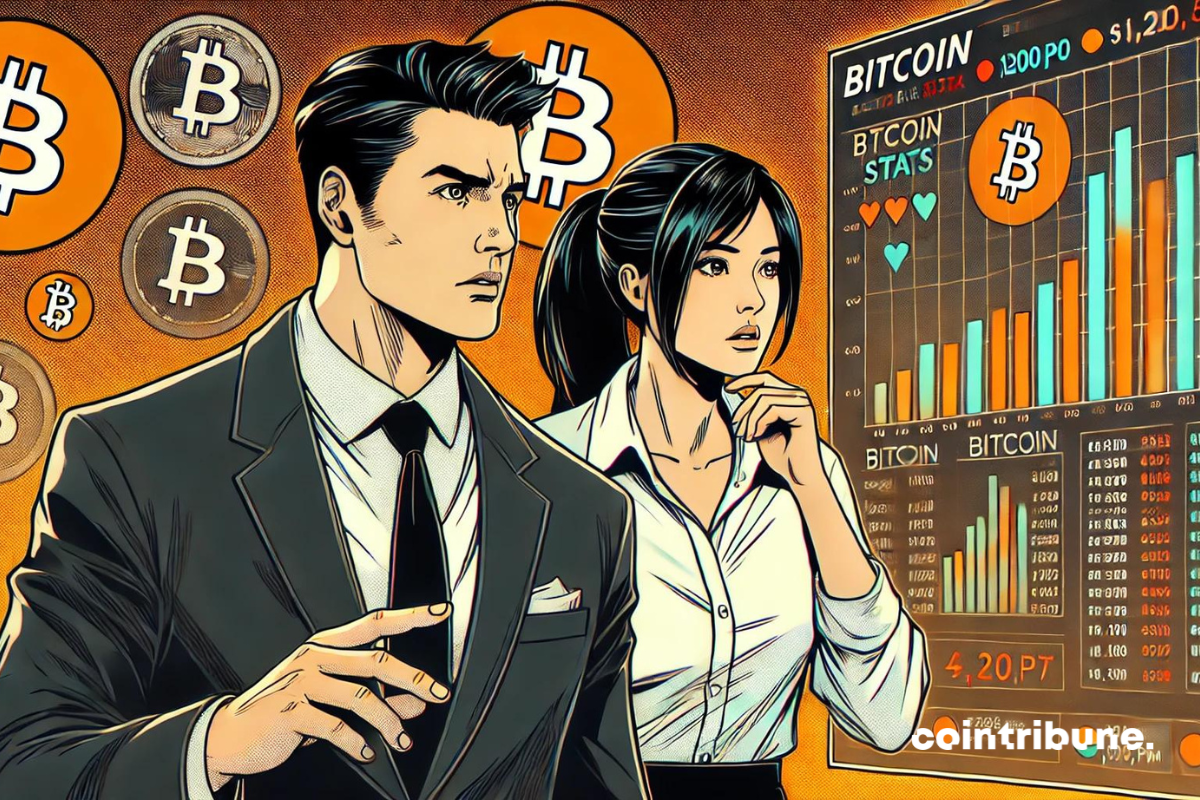 Deux utilisateurs en train de déterminer le montant à investir dans le bitcoin