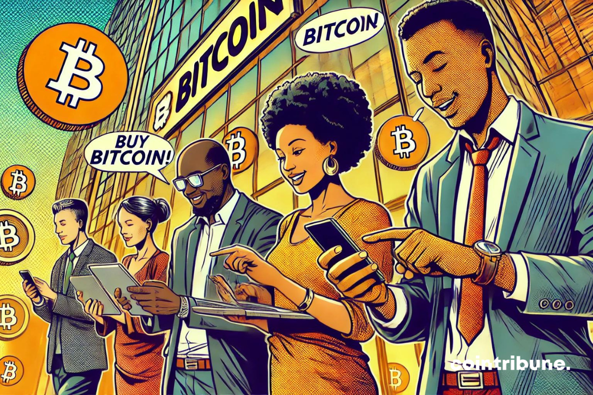 Des utilisateurs africains achetant du bitcoin sur des plateformes