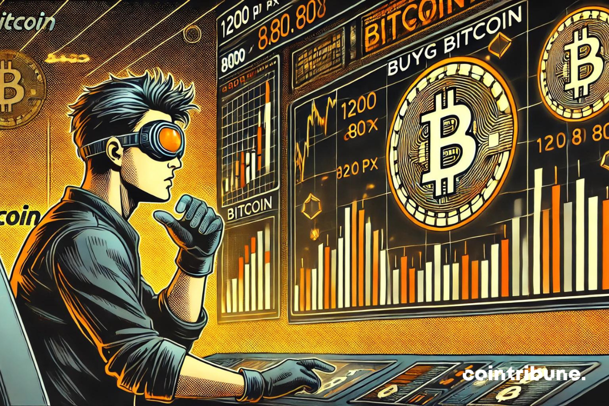 Un utilisateur analysant le marché pour déterminer le meilleur moment d'achat du bitcoin