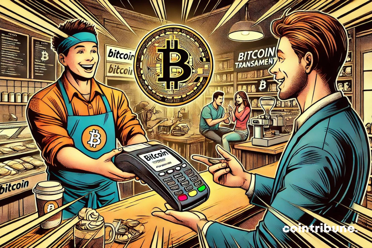 Un vendeur acceptant le bitcoin comme méthode de paiement