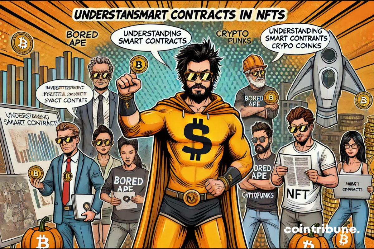 Des investisseurs prenant connaissance des termes des contrats intelligents