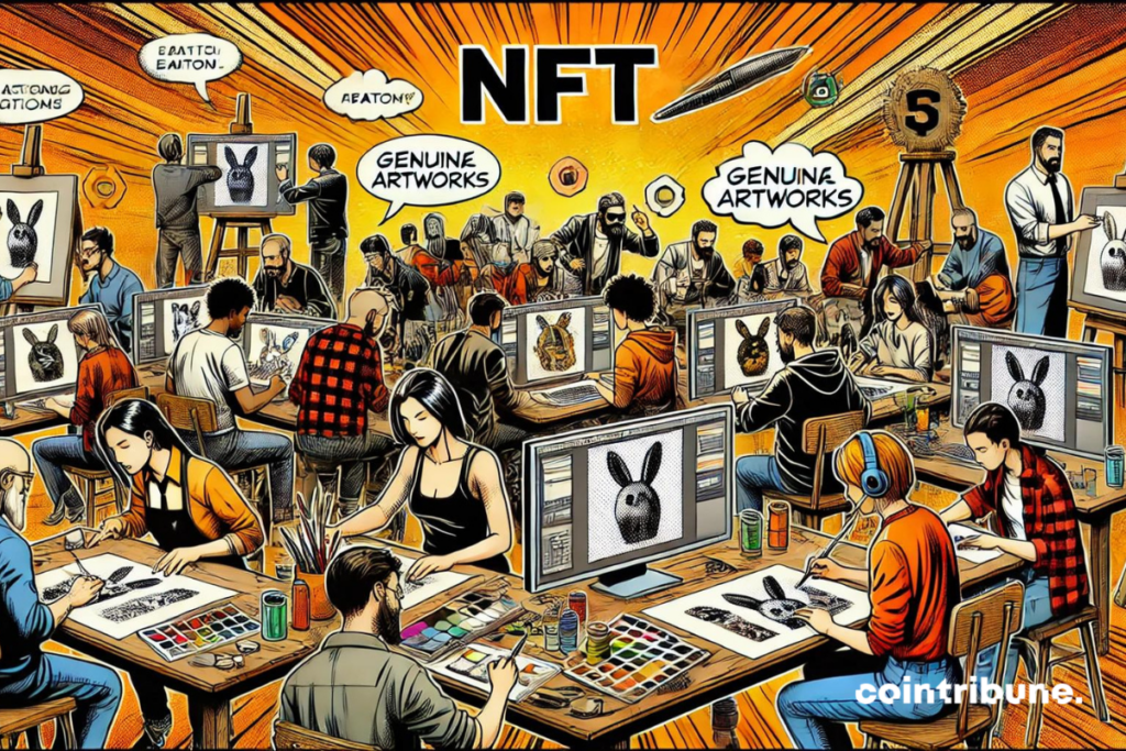 Les NFT, des jetons non fongibles offrant une nouvelle avenue pour les créateurs de monétiser leur art numérique