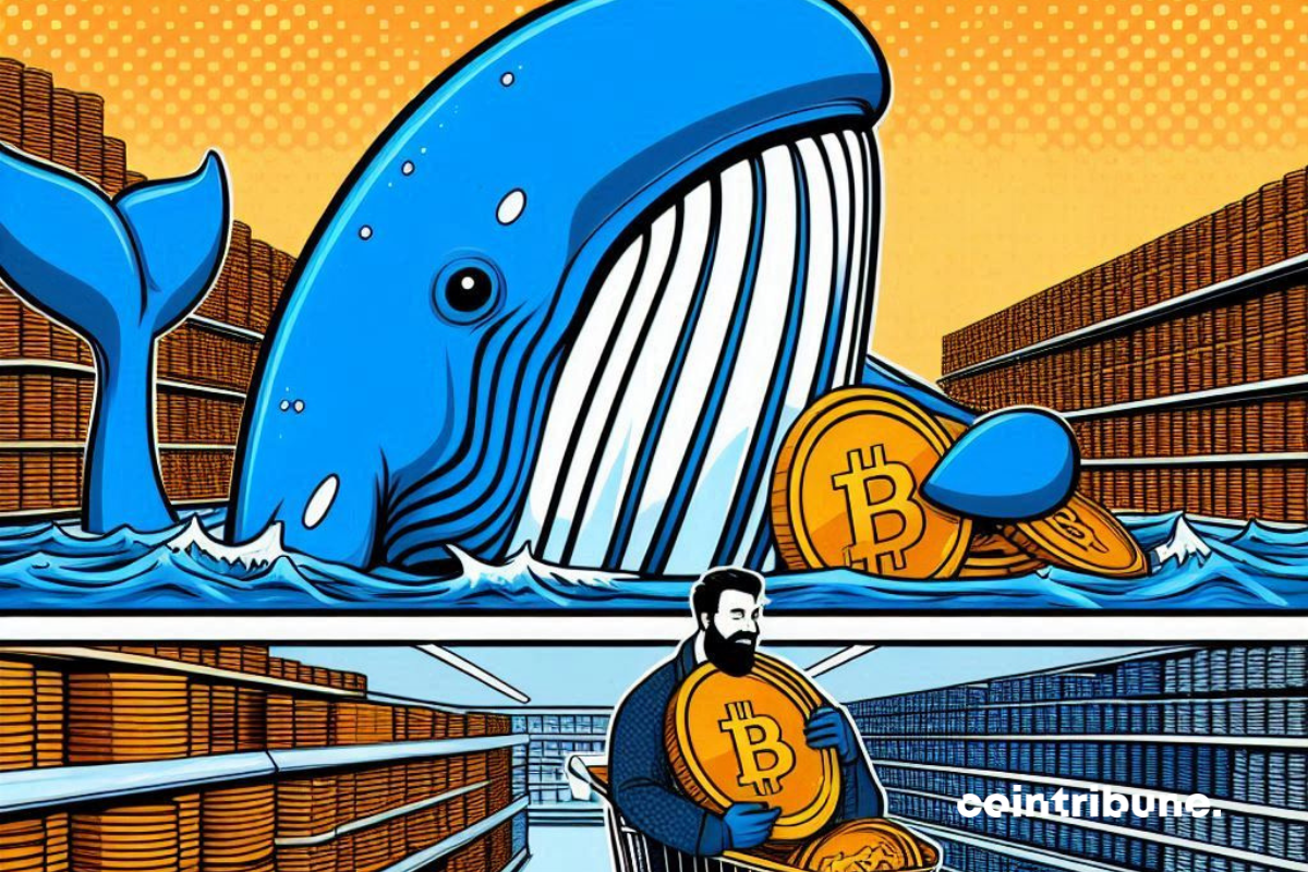 Baleine, traders accumulant des pièces de bitcoins