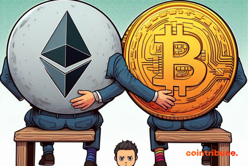 Personnages bitcoin et ethereum