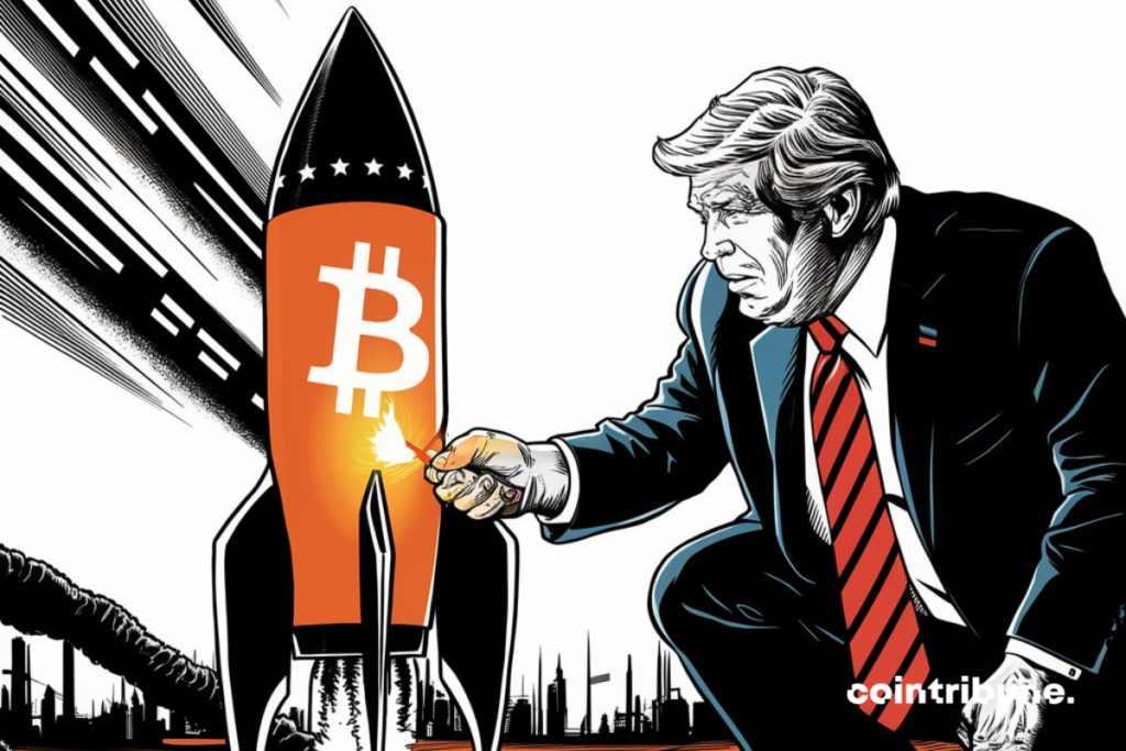 Donald Trump, fusée bitcoin