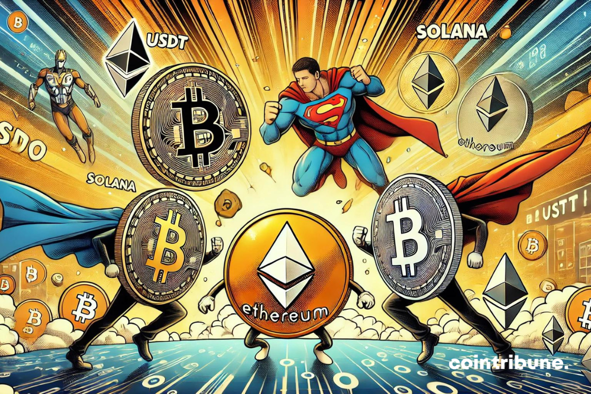 Bitcoin : L'USDT surpasse l'actif et plusieurs cryptos