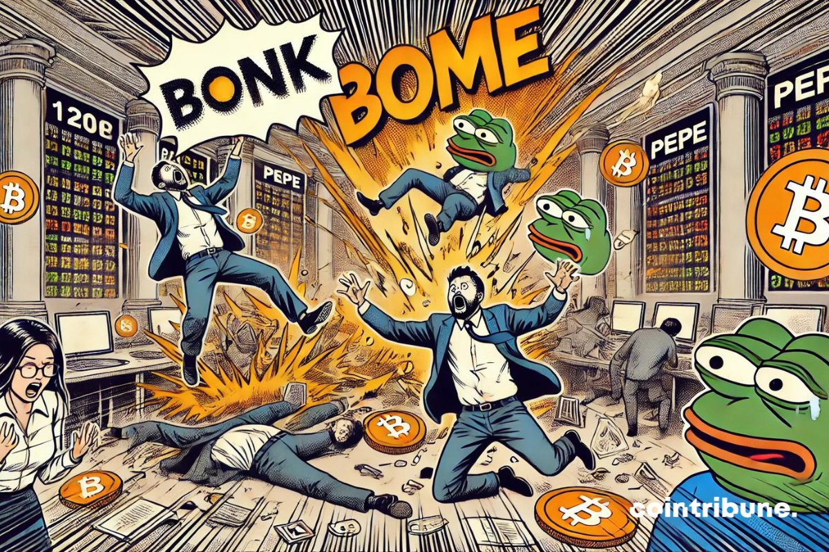 Crypto : BONK et PEPE chutent