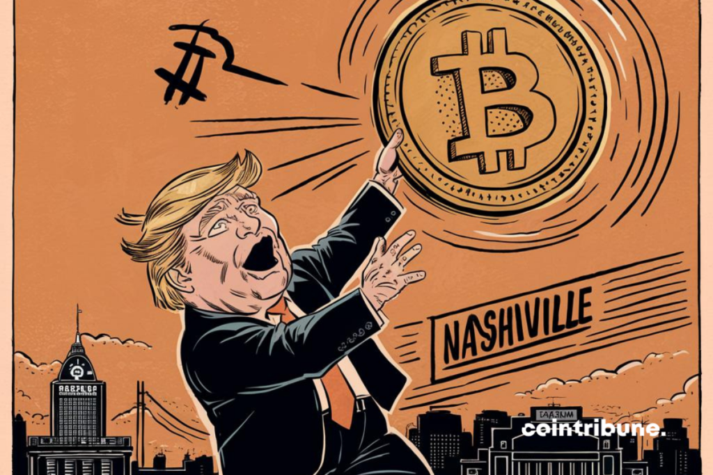 Trump montre le Bitcoin
