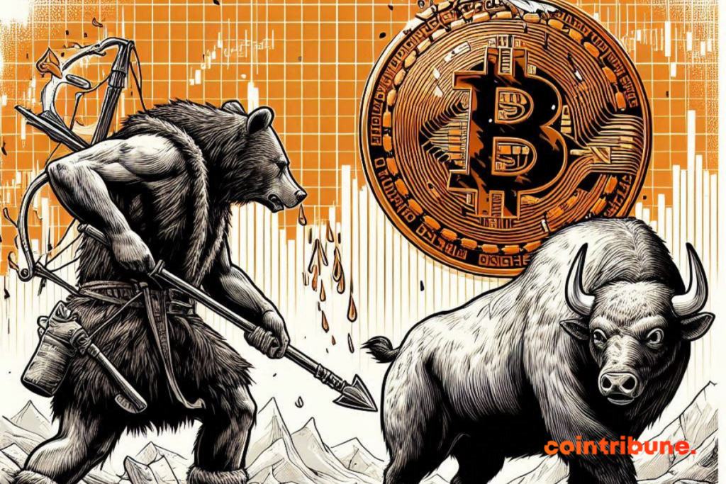 Pelea de osos y toros por una moneda de bitcoin