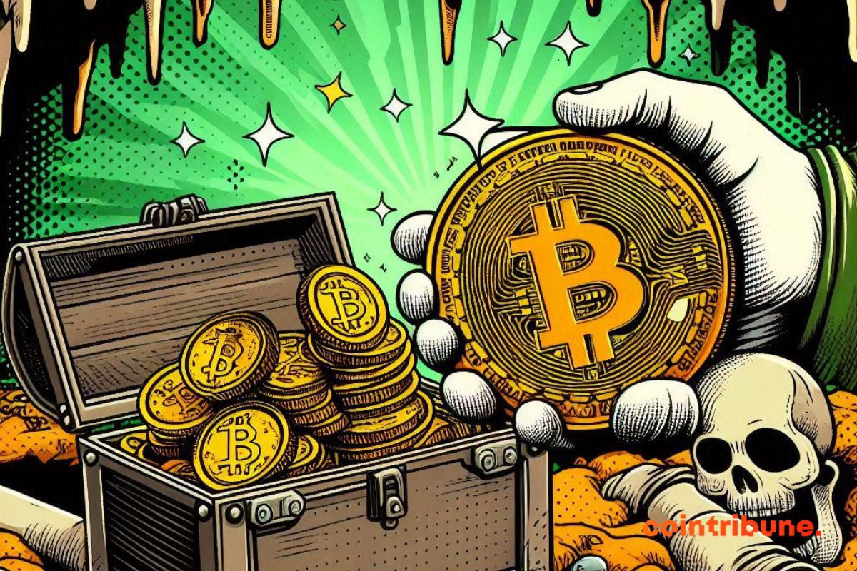 Trésor et pièces de bitcoin