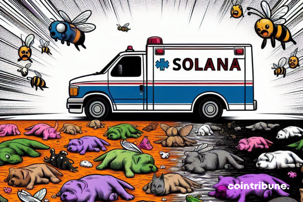 Ambulance avec mention Solana, animaux agonisant