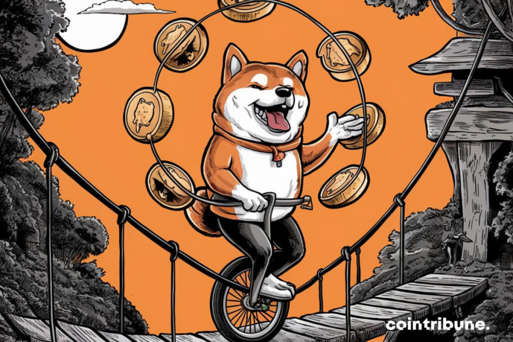 Shiba Inu coin juggler