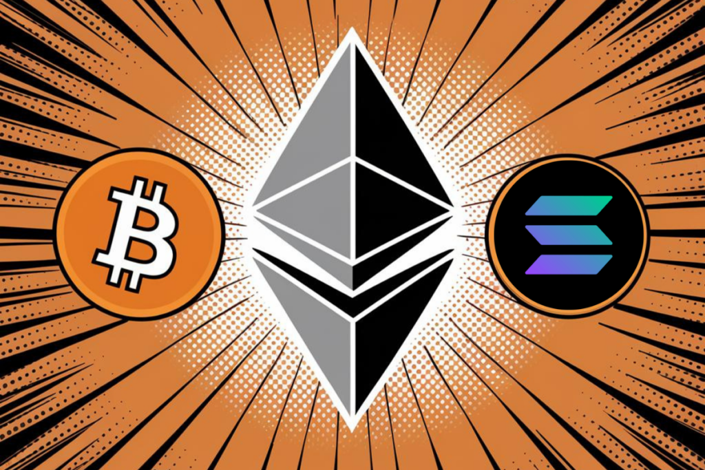 War between Ether Bitcoin and Solana