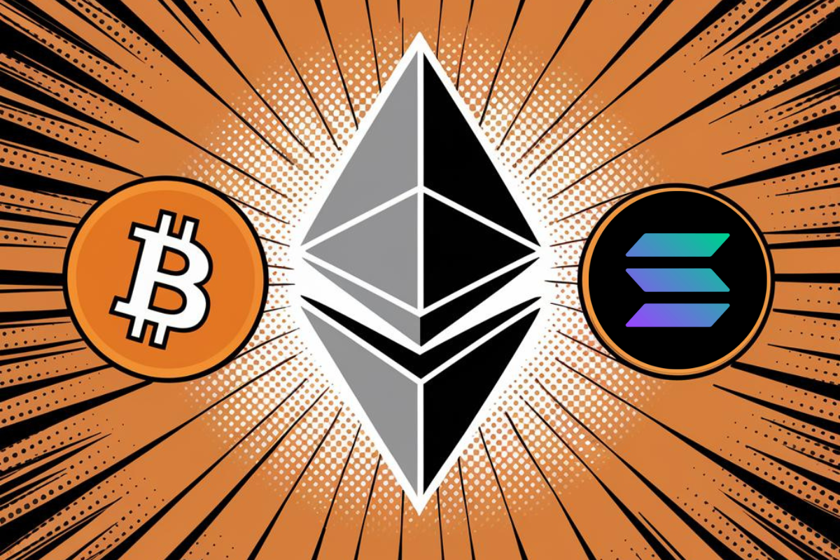 Ether en perte de vitesse face à Bitcoin et Solana