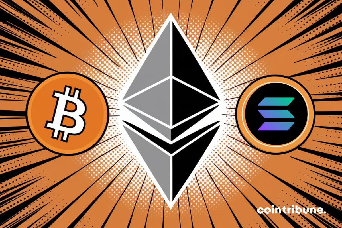 Guerre entre Ether Bitcoin et Solana