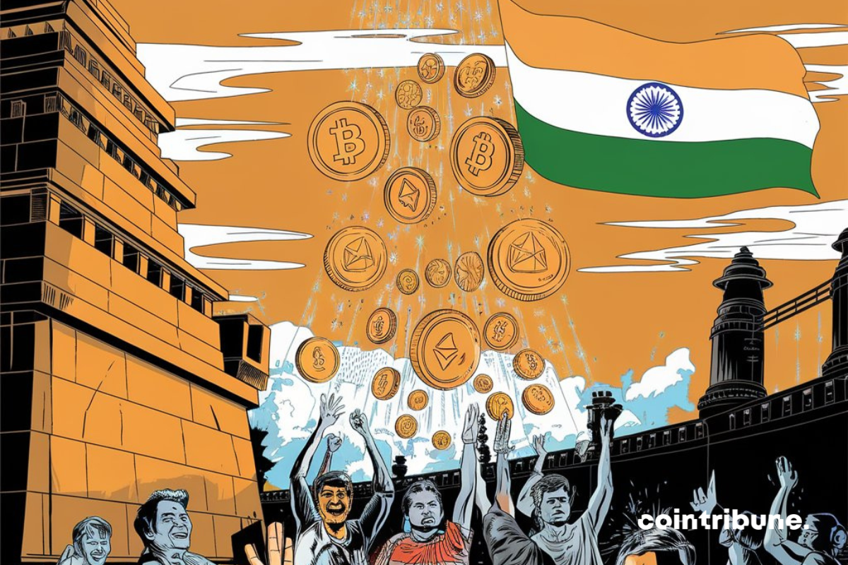 Indiens accueillant la crypto