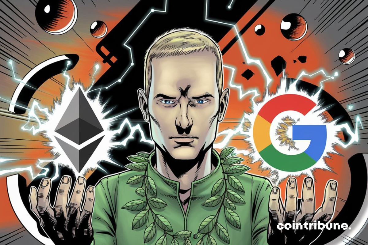 Vitalik Buterin mettant en lien Ethereum à Google