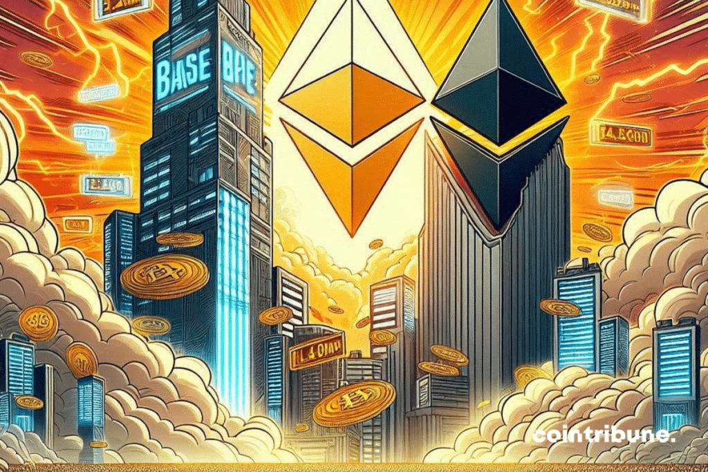 Base de coinbase depasse Ethereum en terme des transactions crypto