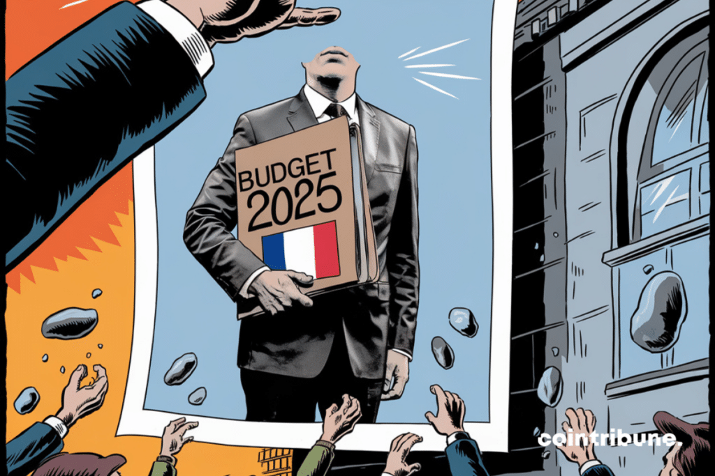 An illustration of public dissatisfaction with the French 2025 budget