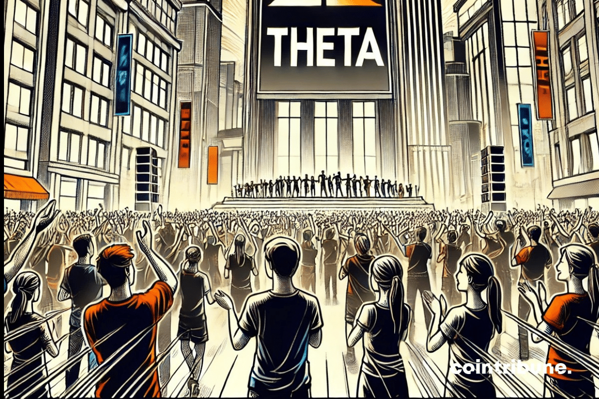 Une foule de personne devant les autorités de Theta Network. Ils veulent en savoir plus sur cette crypto