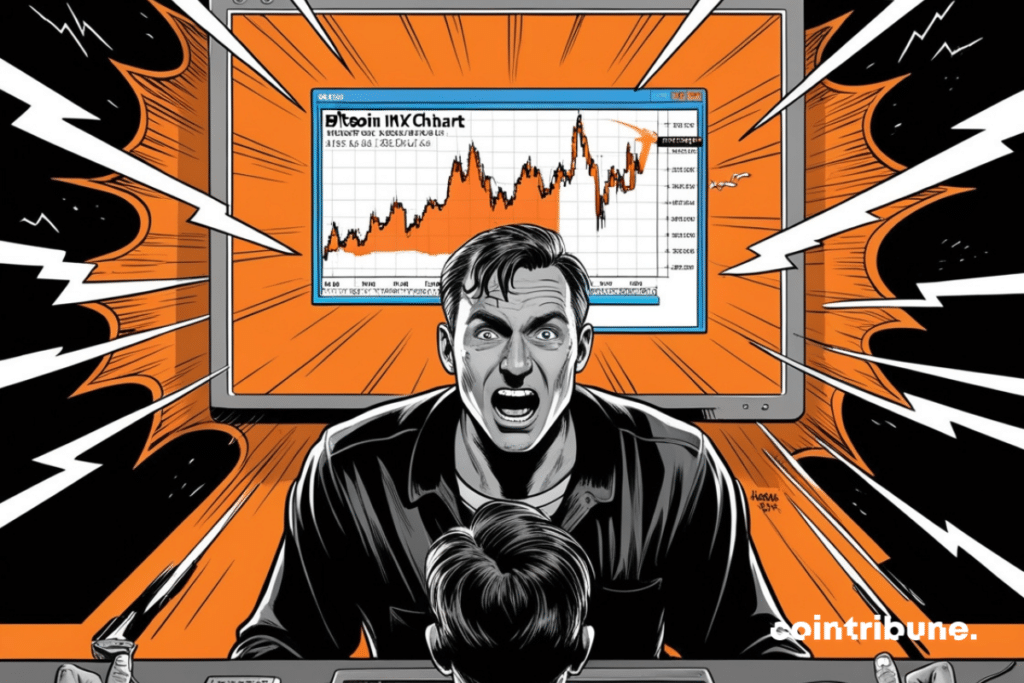 Illustration de traders bitcoin dans une hausse de l'open interest