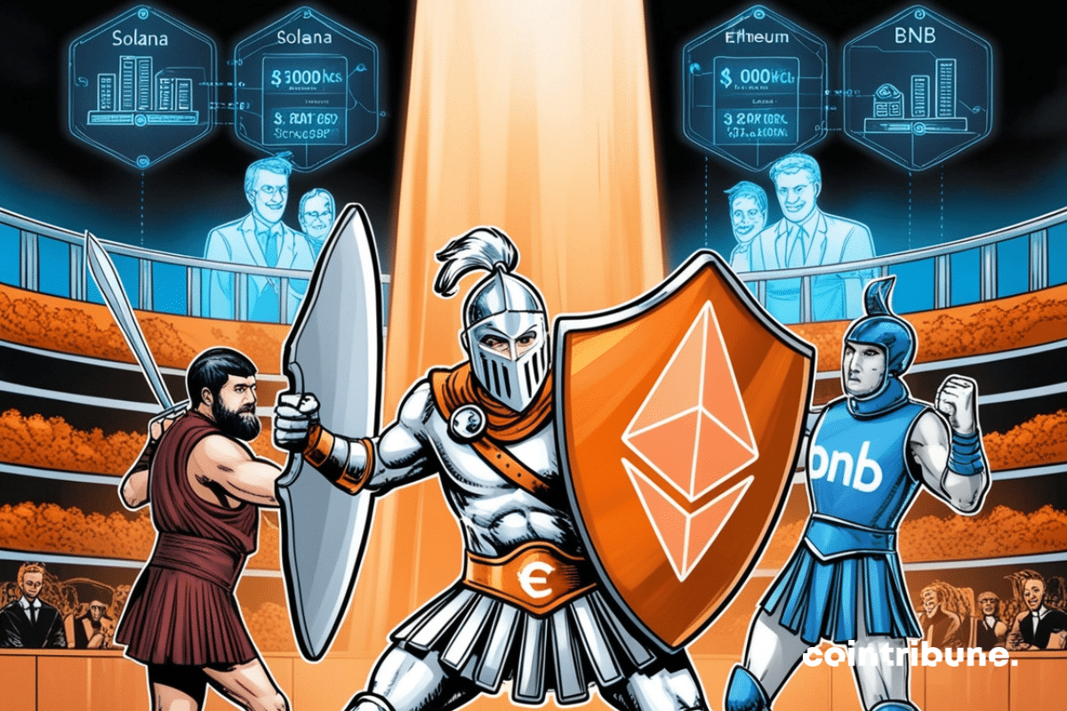 Illustraiton de l'hégémonie d'Ethereum en tant que blockchain