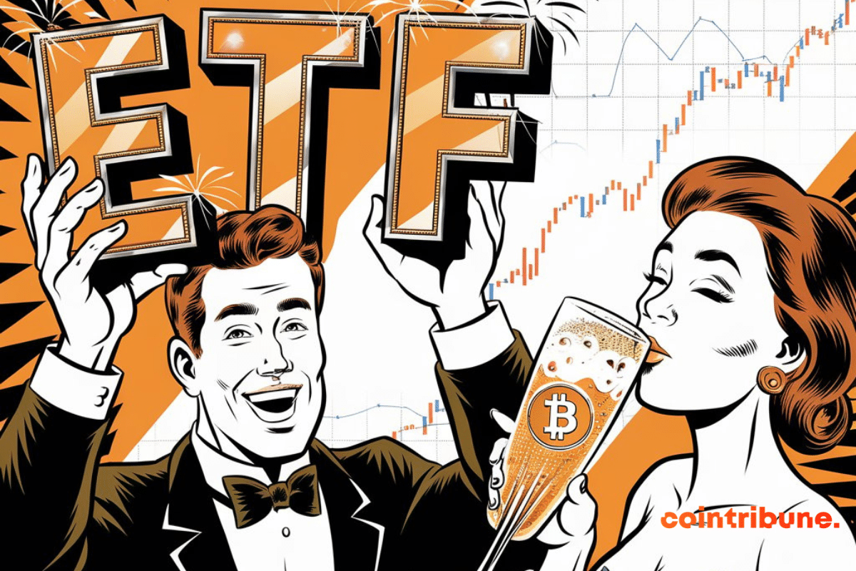 Traders trinquant les performances des ETF Bitcoin