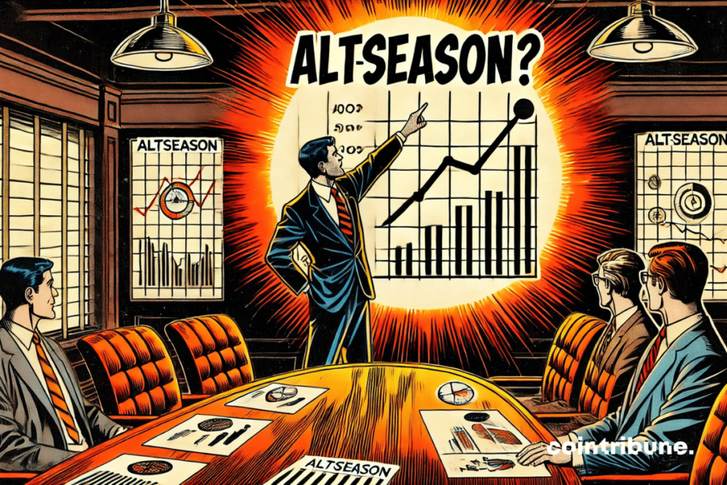 A conference room with a board about the Altseason