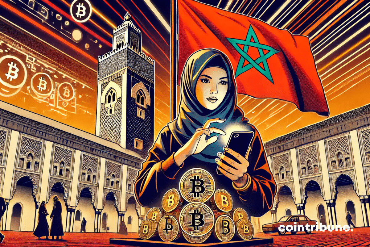 Une femme marocaine achete la crypto