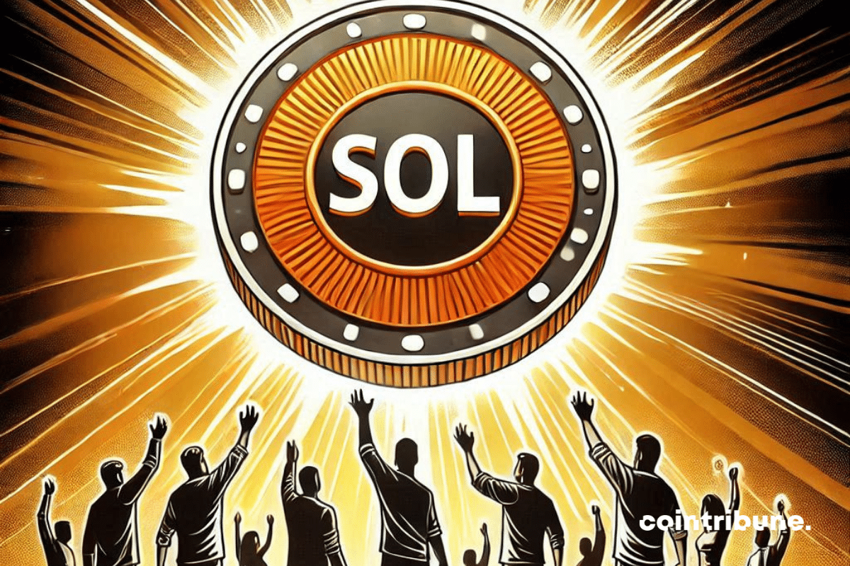 Traders soutenant la crypto de Solana