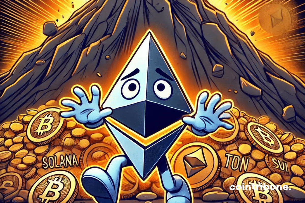 Ilustración de la pérdida de dominio de Ethereum