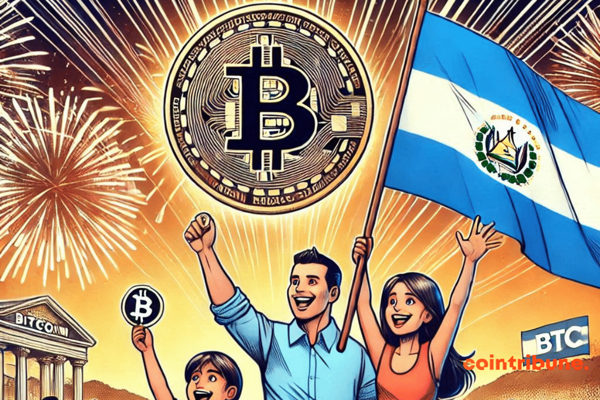 Una familia salvadoreña exultante tras la subida del bitcoin