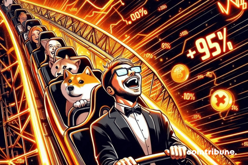 A crypto trader and memecoins on a roller coaster