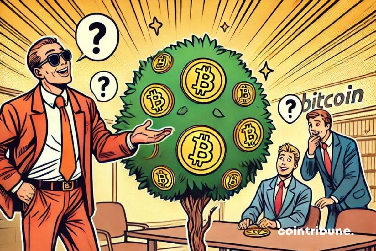 Investor presents bitcoin fruit tree to SEC officials