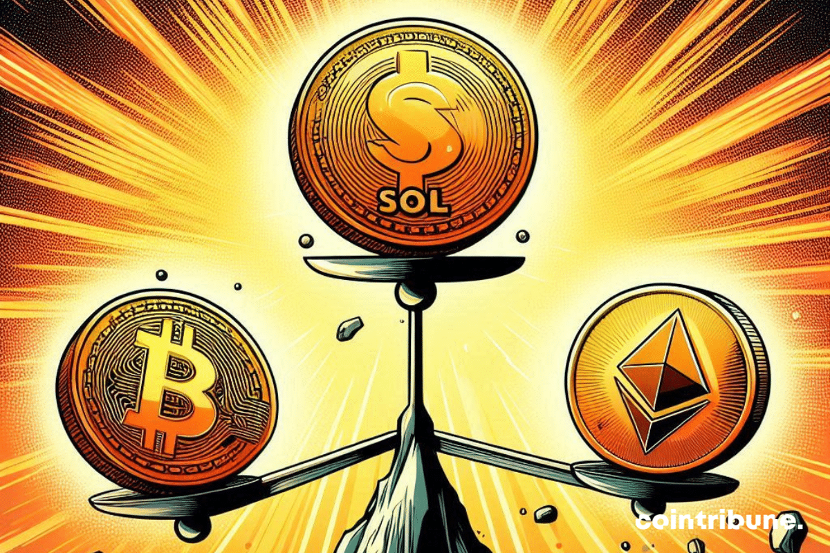 Balance and coins of Ethereum, Bitcoin and Solana