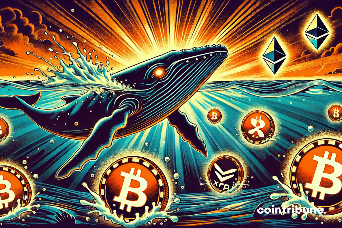 Une baleine avale les crypto dont Bitcoin et Cardano