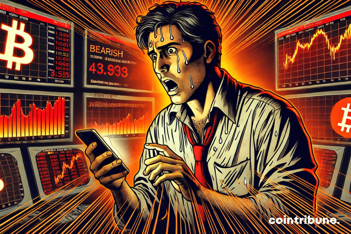 Bitcoin trader in panic mode