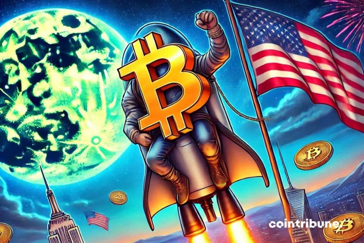 Bitcoin ascension fulgurante fusée