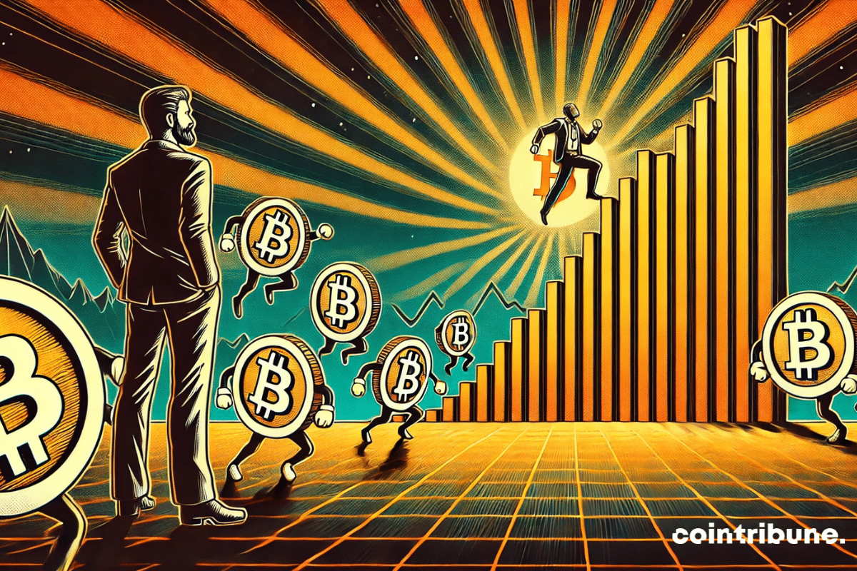 Trader que observa la evolución del bitcoin y las altcoins