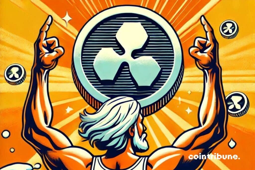 Ripple (XRP) coin shatters in front of crypto investor