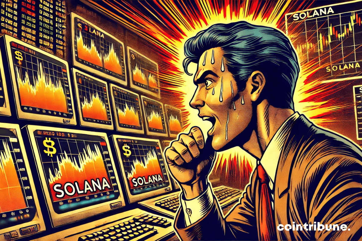 ¡Un trader de criptomonedas analizando Solana!