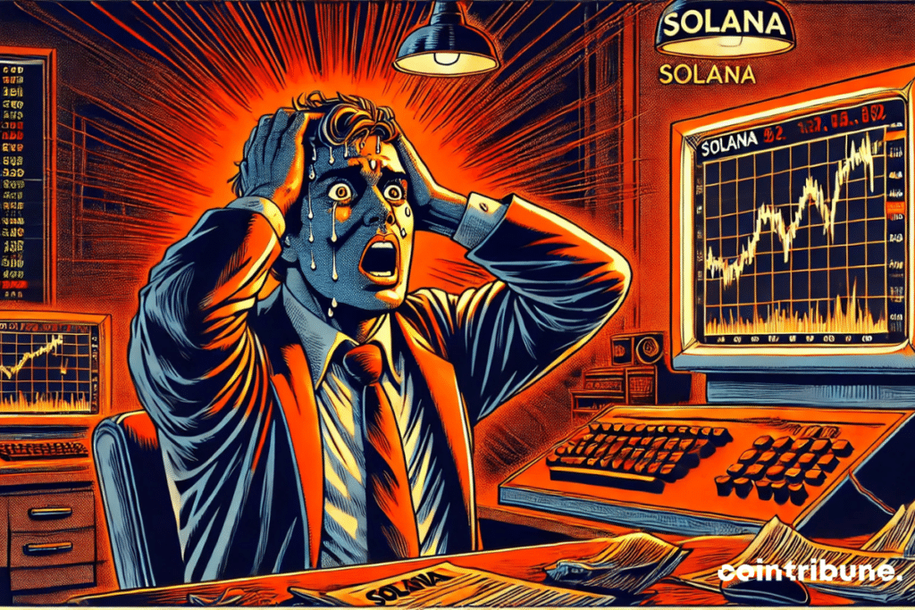 Trader panics as Solana falls