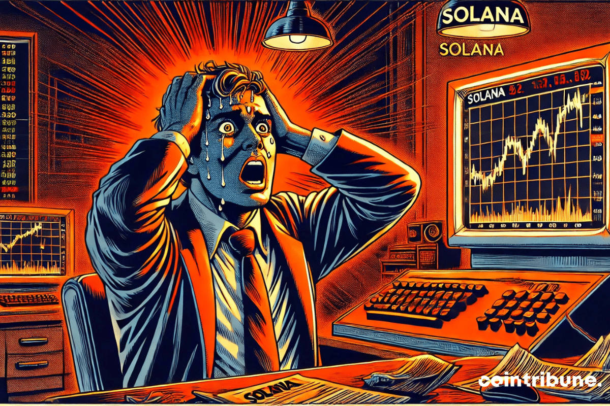 Trader panics as Solana falls