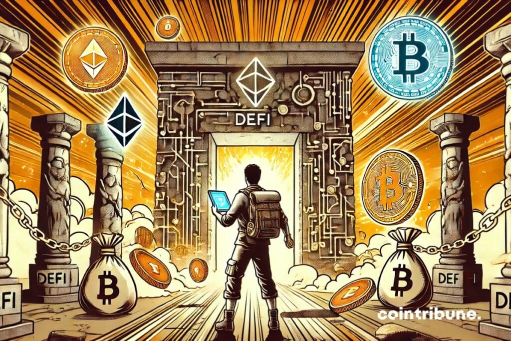 Un explorateur crypto prêt à entamer sa quête Read to Earn sur la DeFi