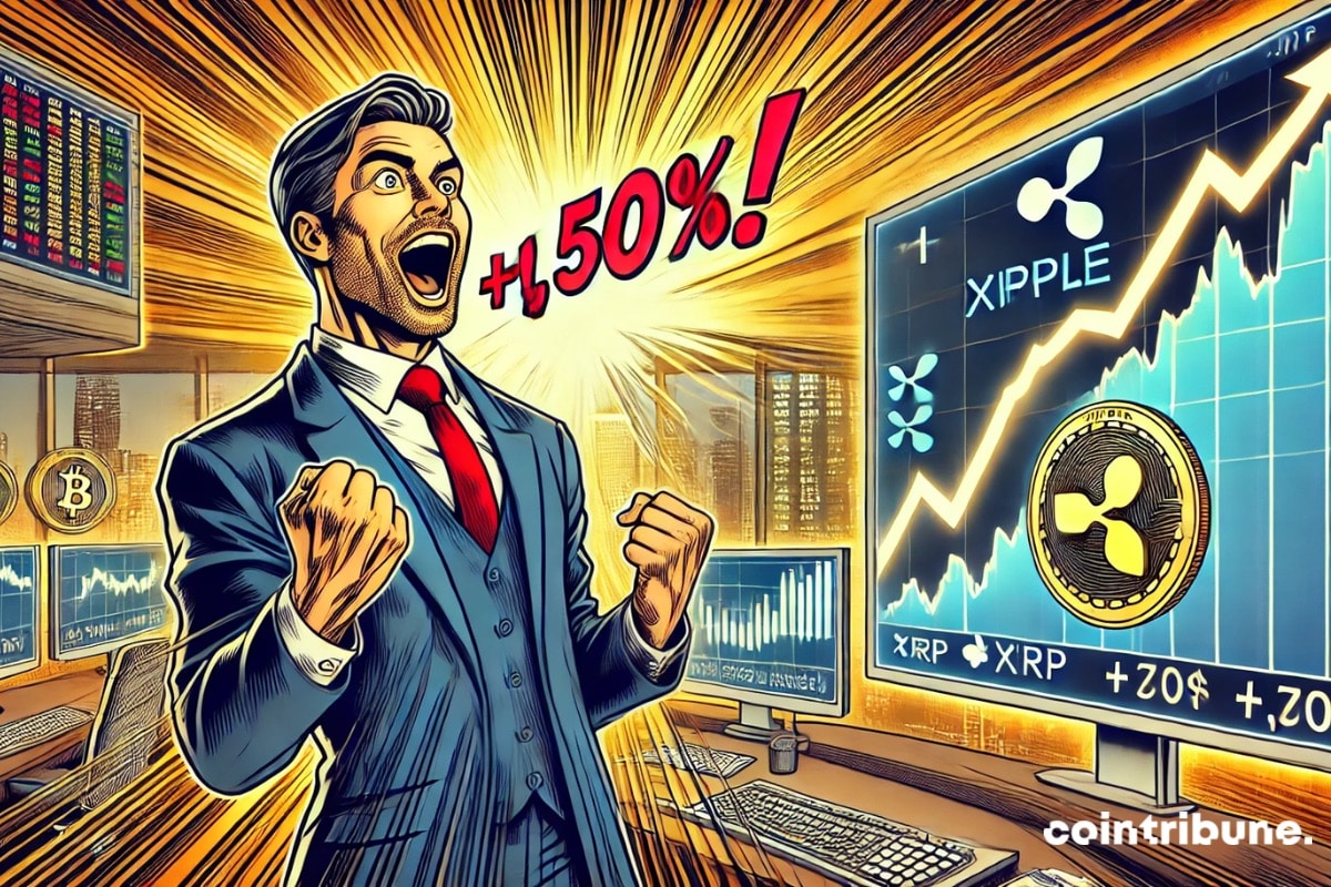 A happy crypto investor after the XRP explosion