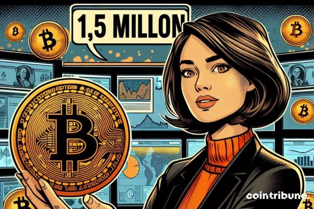 Cathie Wood qui présente un bitcoin à 1,5 million de dollars