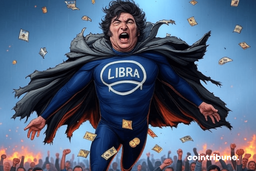 Javier Milei, disguised as a fallen hero Libra