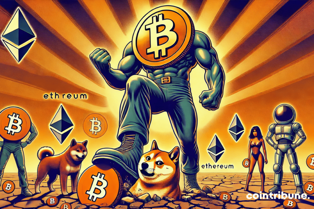 The overwhelming dominance of Bitcoin and altcoins over memecoins !