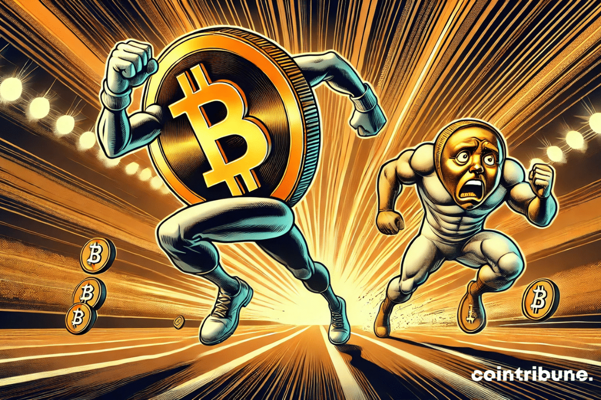 El Bitcoin, enérgico y decidido, toma la delantera mientras el oro lucha por seguirle el ritmo.