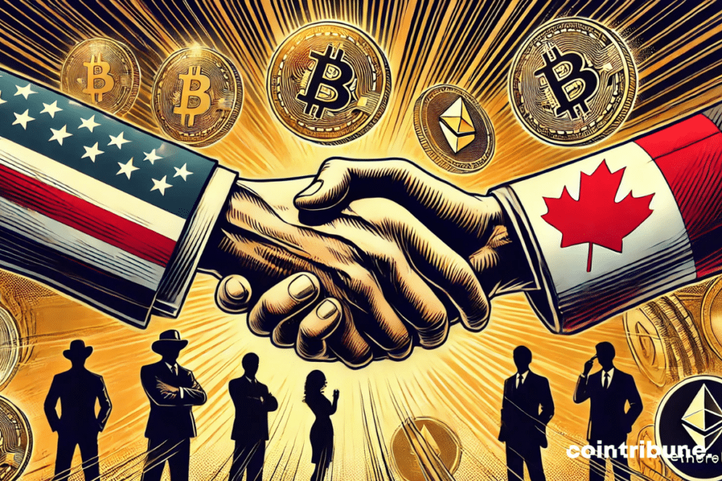 A handshake between Canada and the U.S. benefits Bitcoin